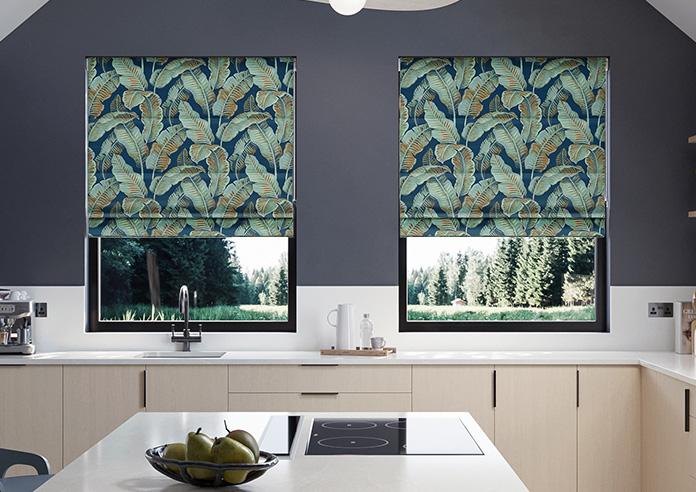 Nicobar, Blue Lagoon - Motorised Roman Blind - Image 3